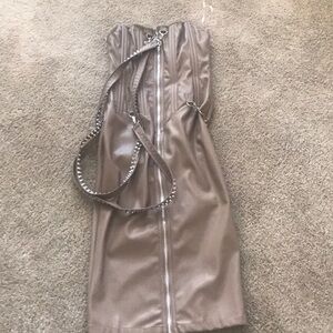 Leather like dress